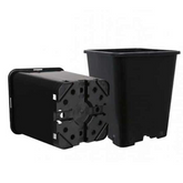 SQUARE BLACK POT 0.5 LTR - PURE FACTORY 9x9x10cm